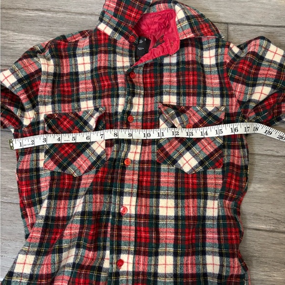 Swanndri Vtg 90s Swanndri NZ Red Plaid Wool Flannel - Picture 4 of 9